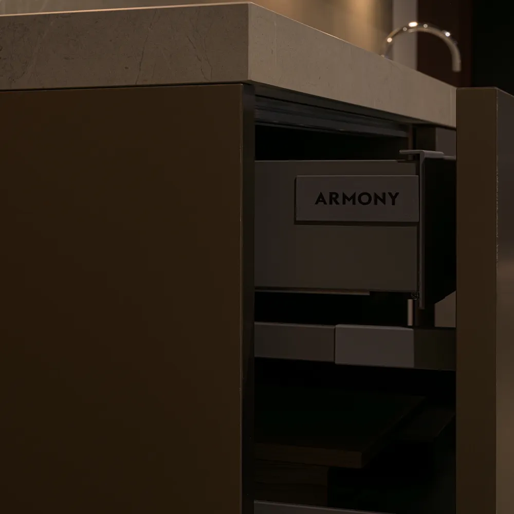 Detail van het X-Steel front van de Armony Kappa